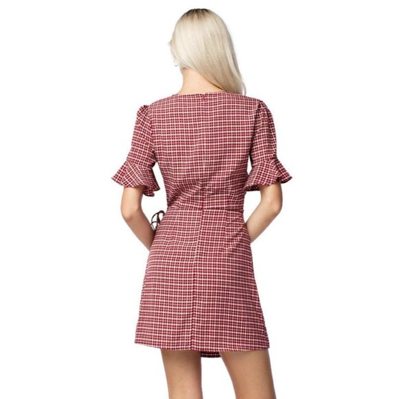 Honey Punch Cut Out Dress, Red - Picture 5 of 6